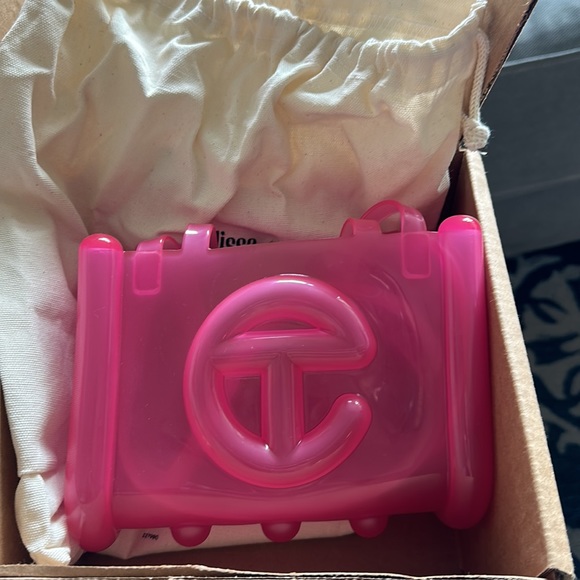 Melissa x Telfar Small Jelly Shopping Bag Clear Pink - Picture 4 of 5